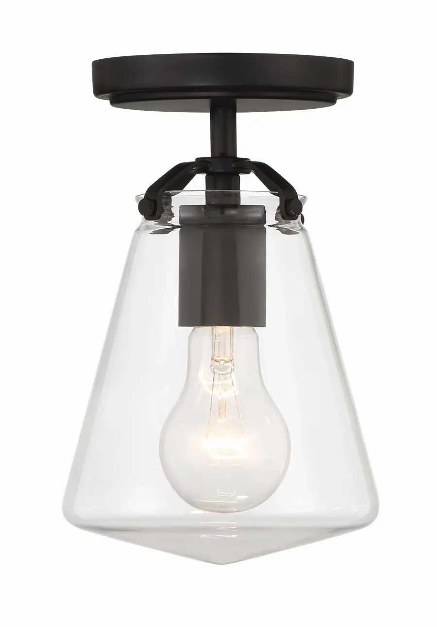 Voss 5.75" Semi Flush Mount in Polished Nickel - Image 10