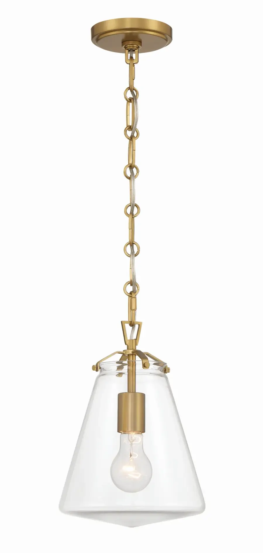 Voss 8.25" Mini Pendant in Luxe Gold - Image 1