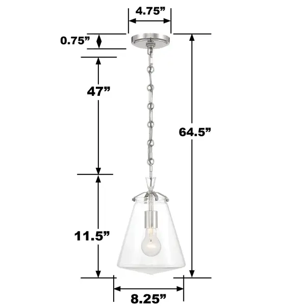 Voss 8.25" Mini Pendant in Luxe Gold - Image 19