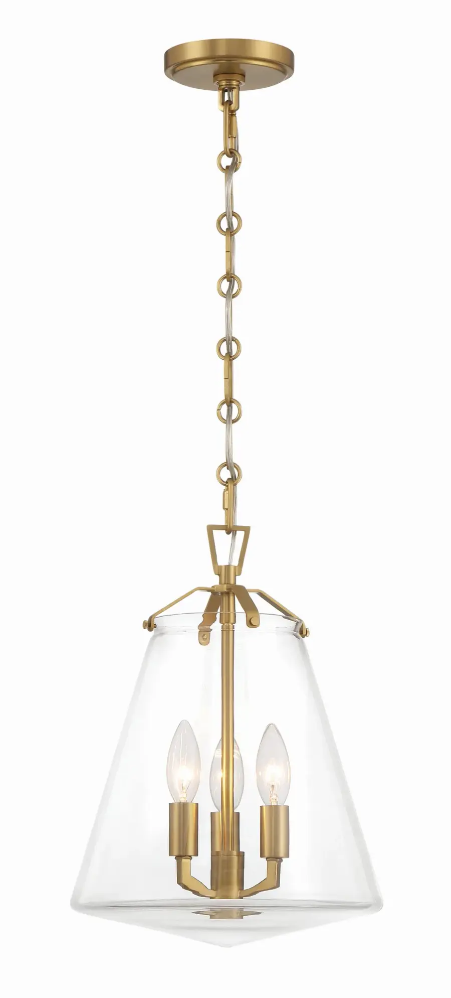 Voss 11" Luxe Gold Pendant - Image 1