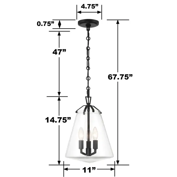 Voss 11" Luxe Gold Pendant - Image 14