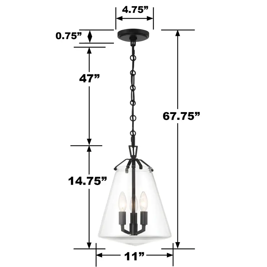 Voss 11" Luxe Gold Pendant - Image 14