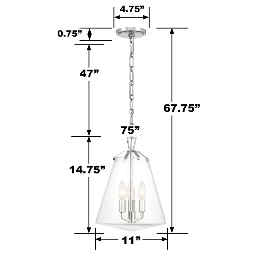 Voss 11" Luxe Gold Pendant - Image 22