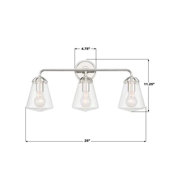 Voss 25" Bathroom Vanity Light in Luxe Gold - Image 25