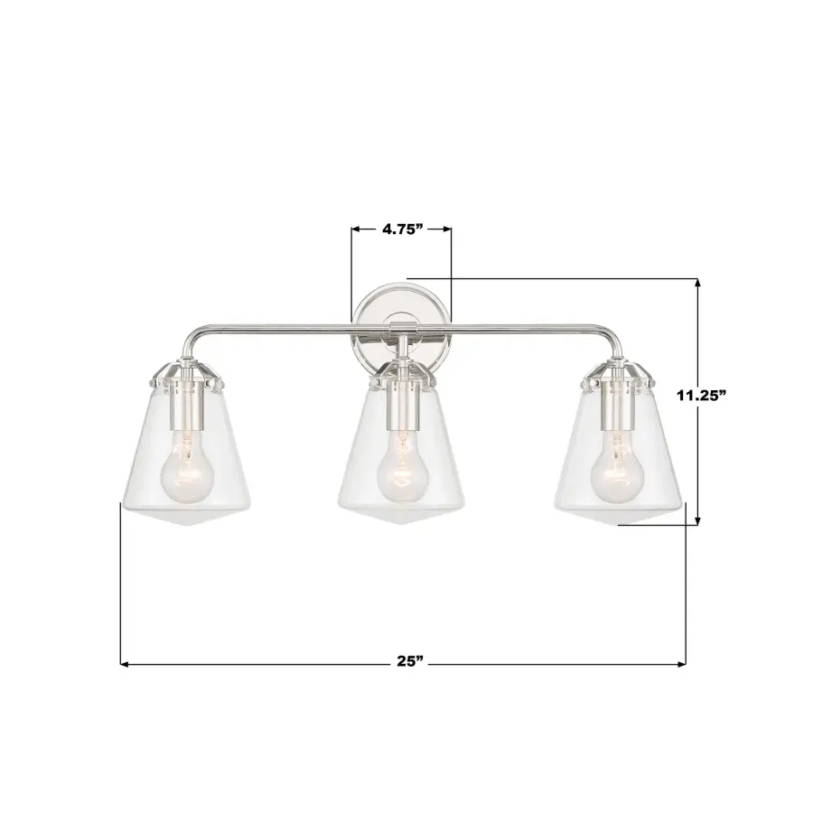 Voss 25" Bathroom Vanity Light in Luxe Gold - Image 25