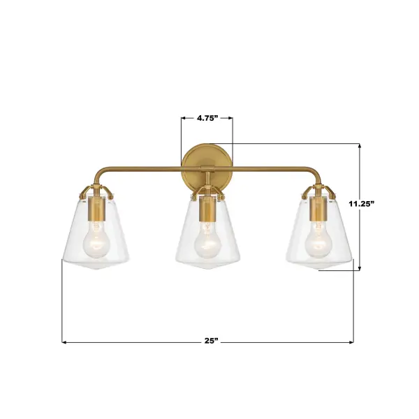 Voss 25" Bathroom Vanity Light in Luxe Gold - Image 7