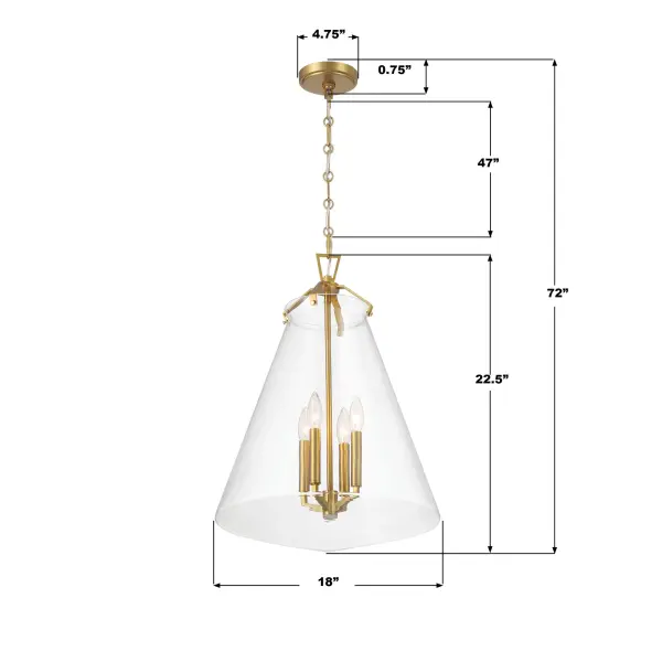 Voss 18" Luxe Gold Pendant - Image 7