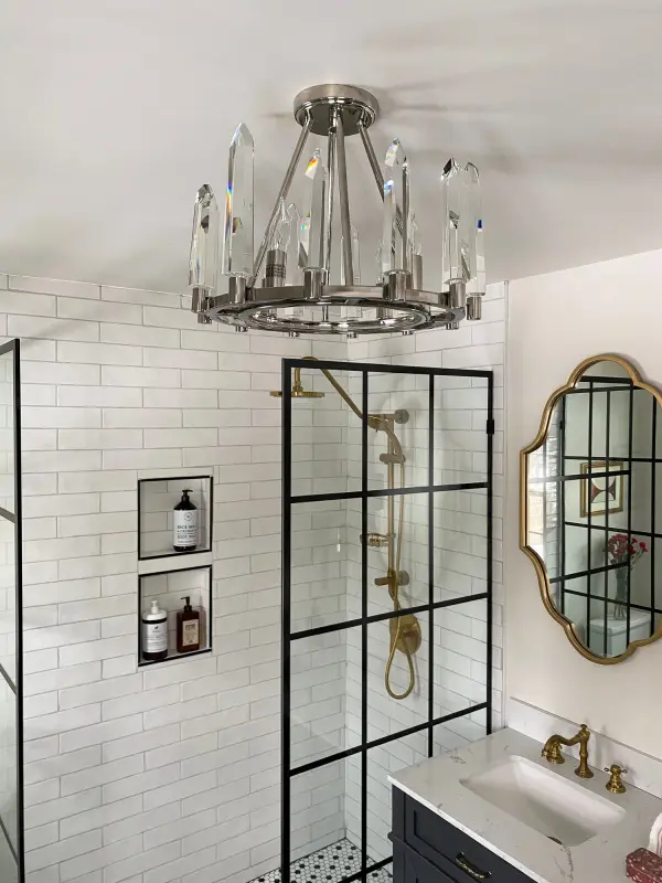 Watson 18.25" Semi Flush Mount in Polished Nickel - Image 4