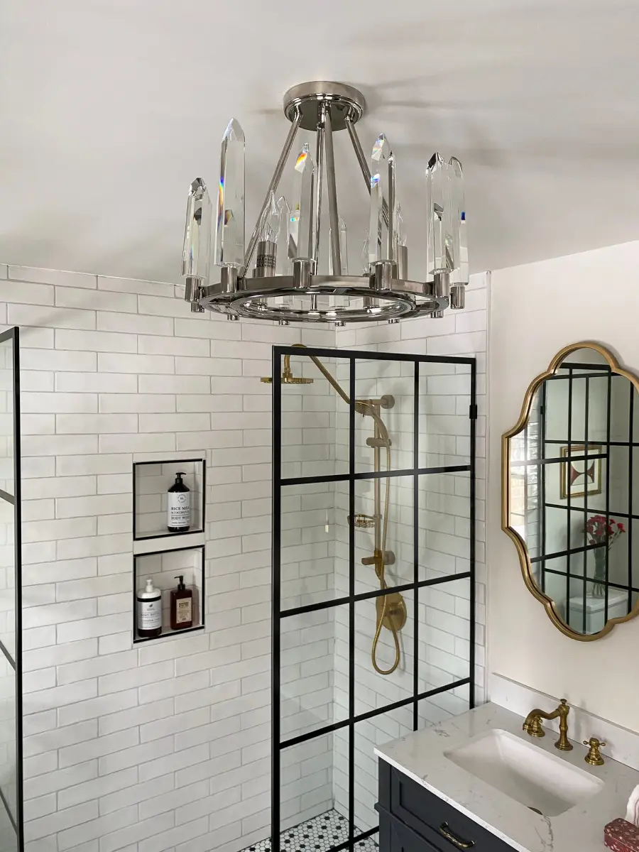 Watson 18.25" Semi Flush Mount in Polished Nickel - Image 4