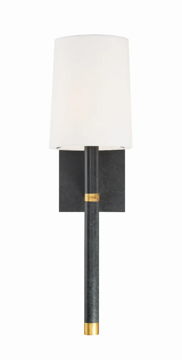 The Weston sconce delivers understated elegance with its clean linear design and crisp white shade. Perfect for creating visual rhythm along hallways and stairways, this fixture adds sophistication without overwhelming the space. - alternate view
