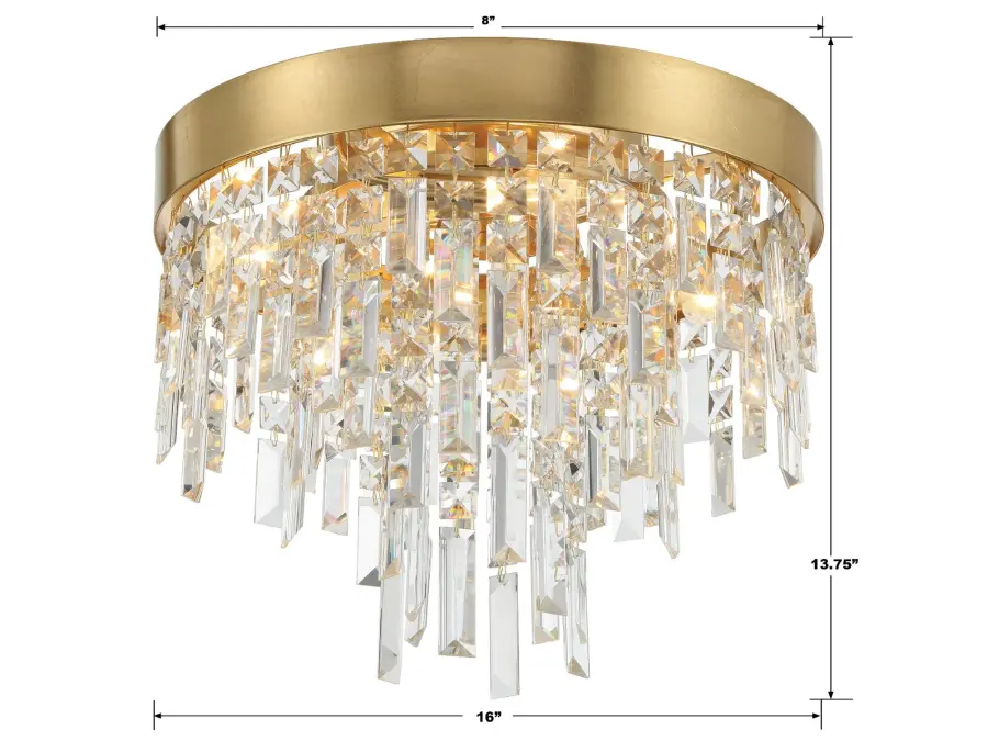 Winfield 16" Flush Mount in Antique Gold - Image 6