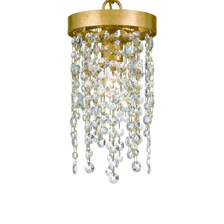 Winham 7" Crystal Mini Pendant in Black Forged - Image 2