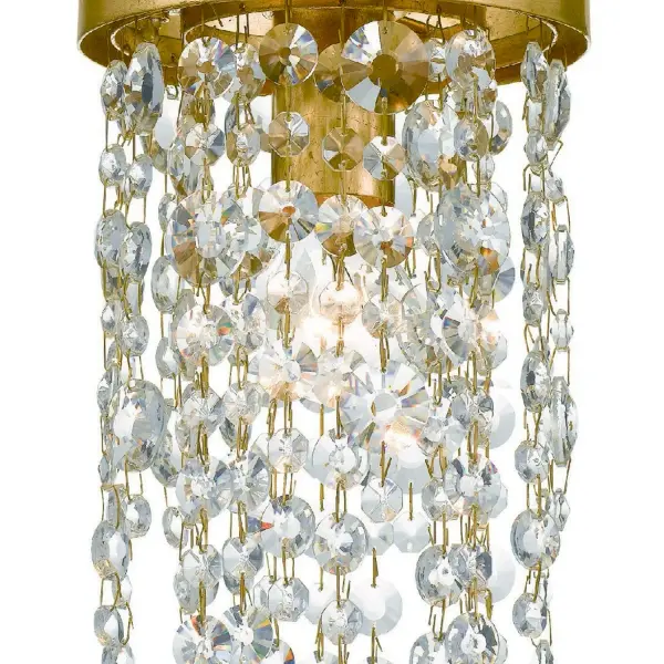 Winham 7" Crystal Mini Pendant in Black Forged - Image 3