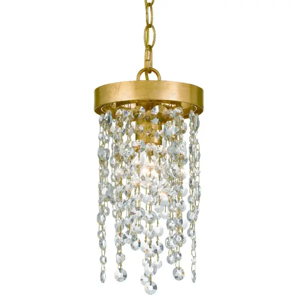 Winham 7" Crystal Mini Pendant in Black Forged - Image 4