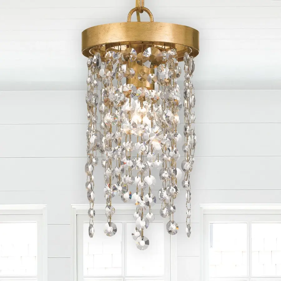 Winham 7" Crystal Mini Pendant in Black Forged - Image 5