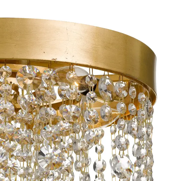 Winham 16" Crystal Flush Mount in Antique Gold - Image 2