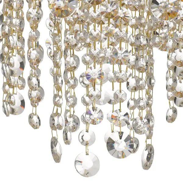 Winham 16" Crystal Flush Mount in Antique Gold - Image 4