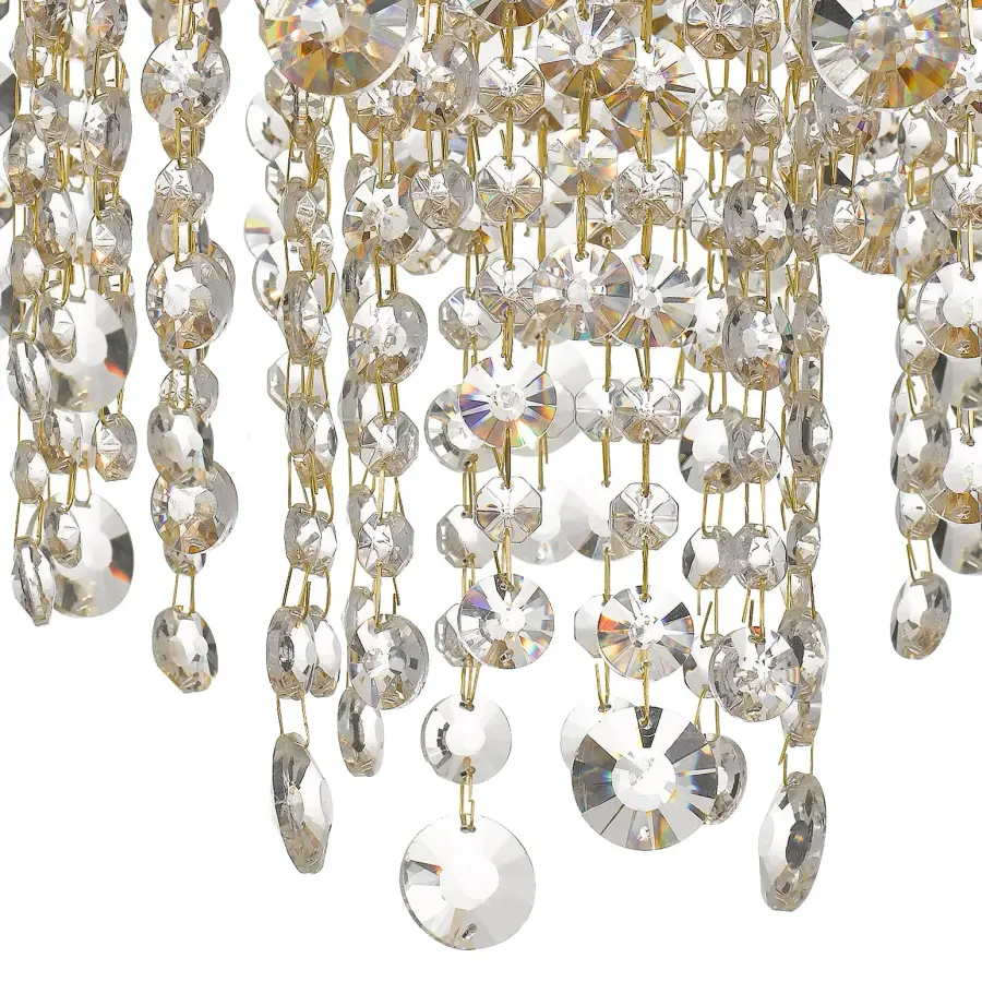 Winham 16" Crystal Flush Mount in Antique Gold - Image 4