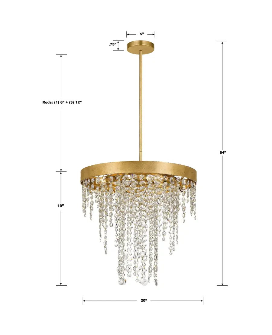 Winham 20" Crystal Chandelier - Image 5