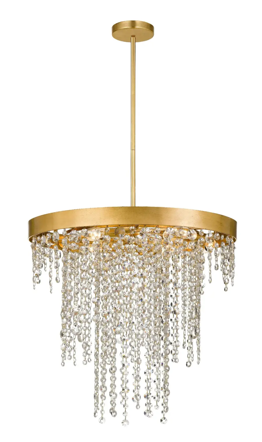 Winham 24" Crystal Chandelier in Antique Gold - Image 1