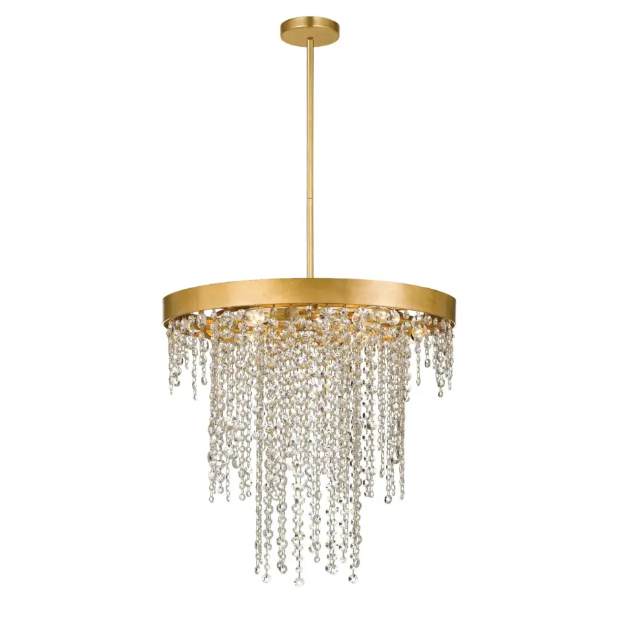 Winham 24" Crystal Chandelier in Antique Gold - Image 2