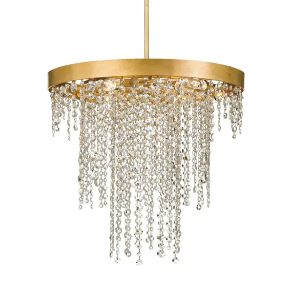 Winham 24" Crystal Chandelier in Antique Gold - Image 3