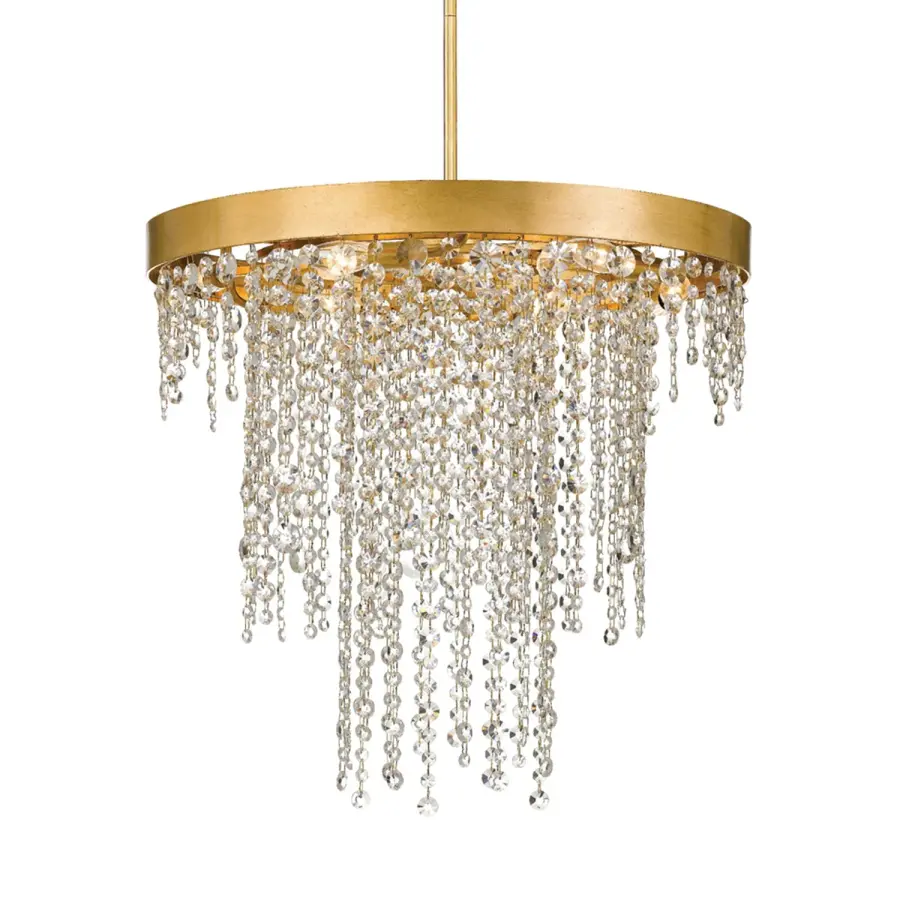 Winham 24" Crystal Chandelier in Antique Gold - Image 3