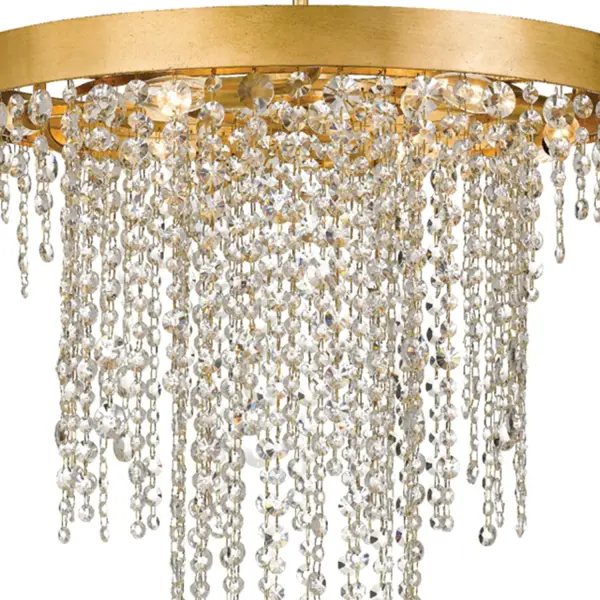 Winham 24" Crystal Chandelier in Antique Gold - Image 4