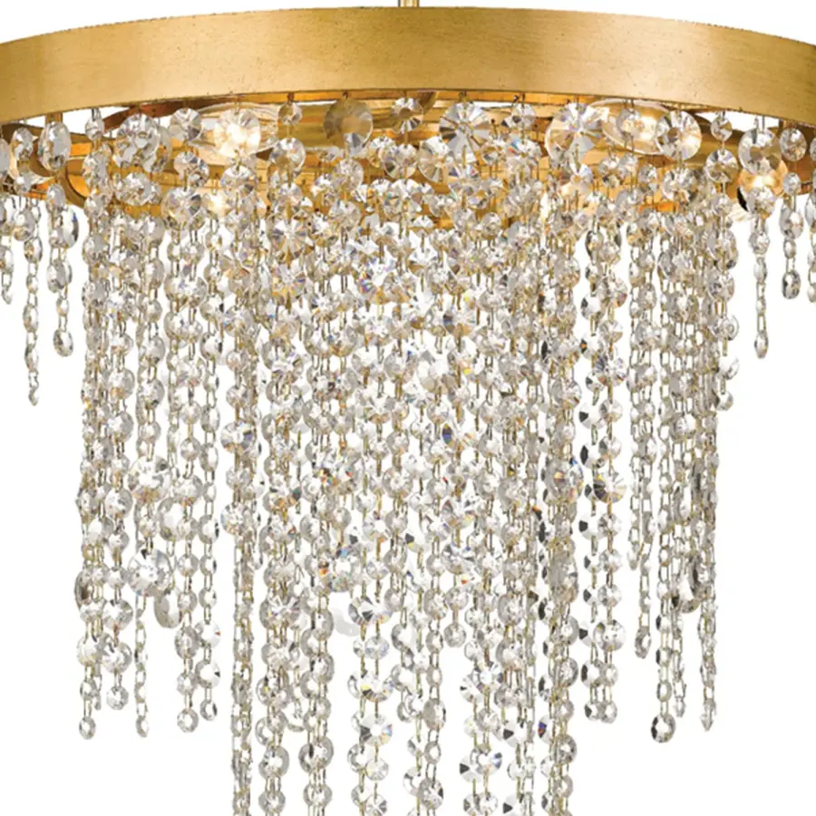 Winham 24" Crystal Chandelier in Antique Gold - Image 4
