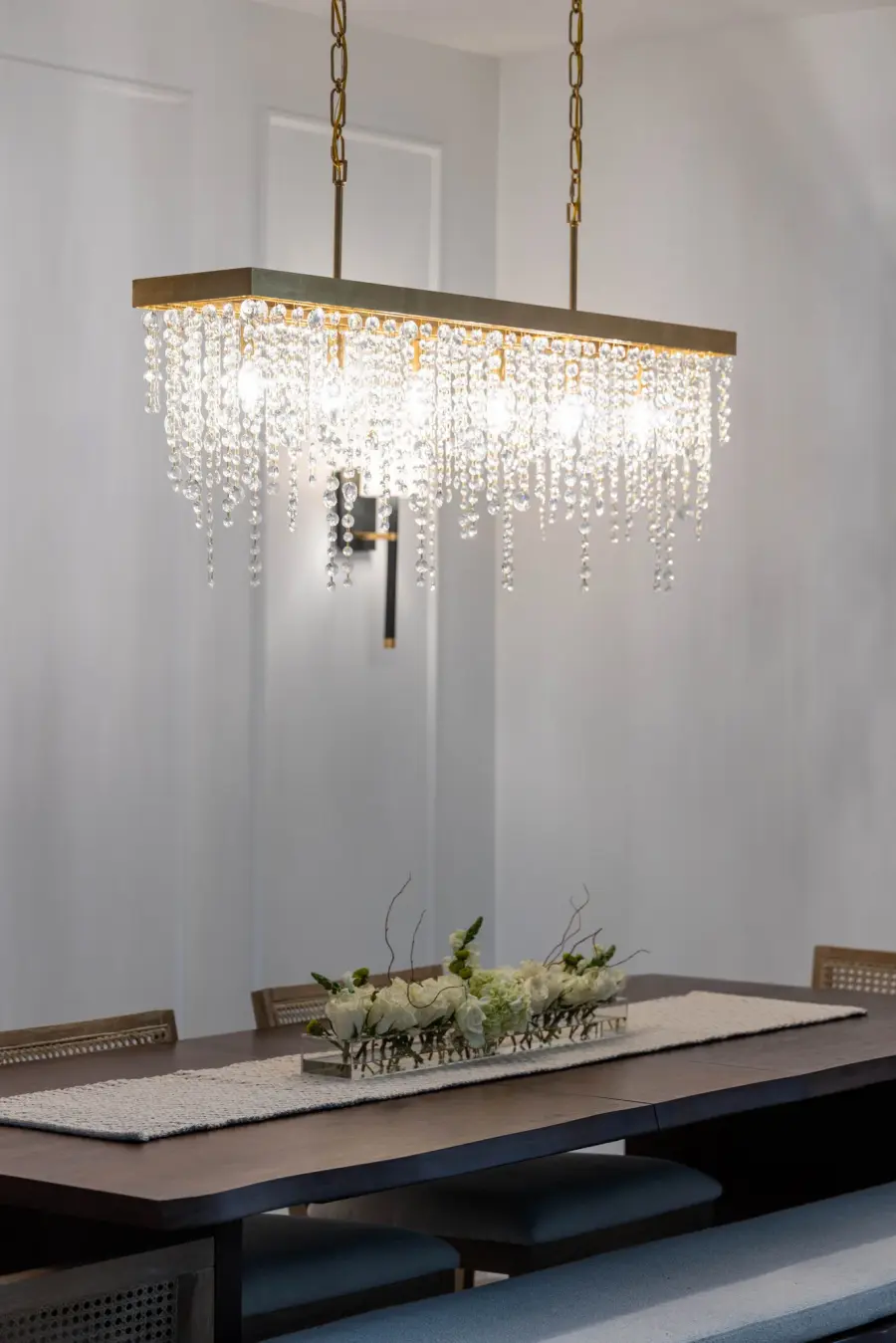 Winham 49" Linear Crystal Chandelier - Image 7