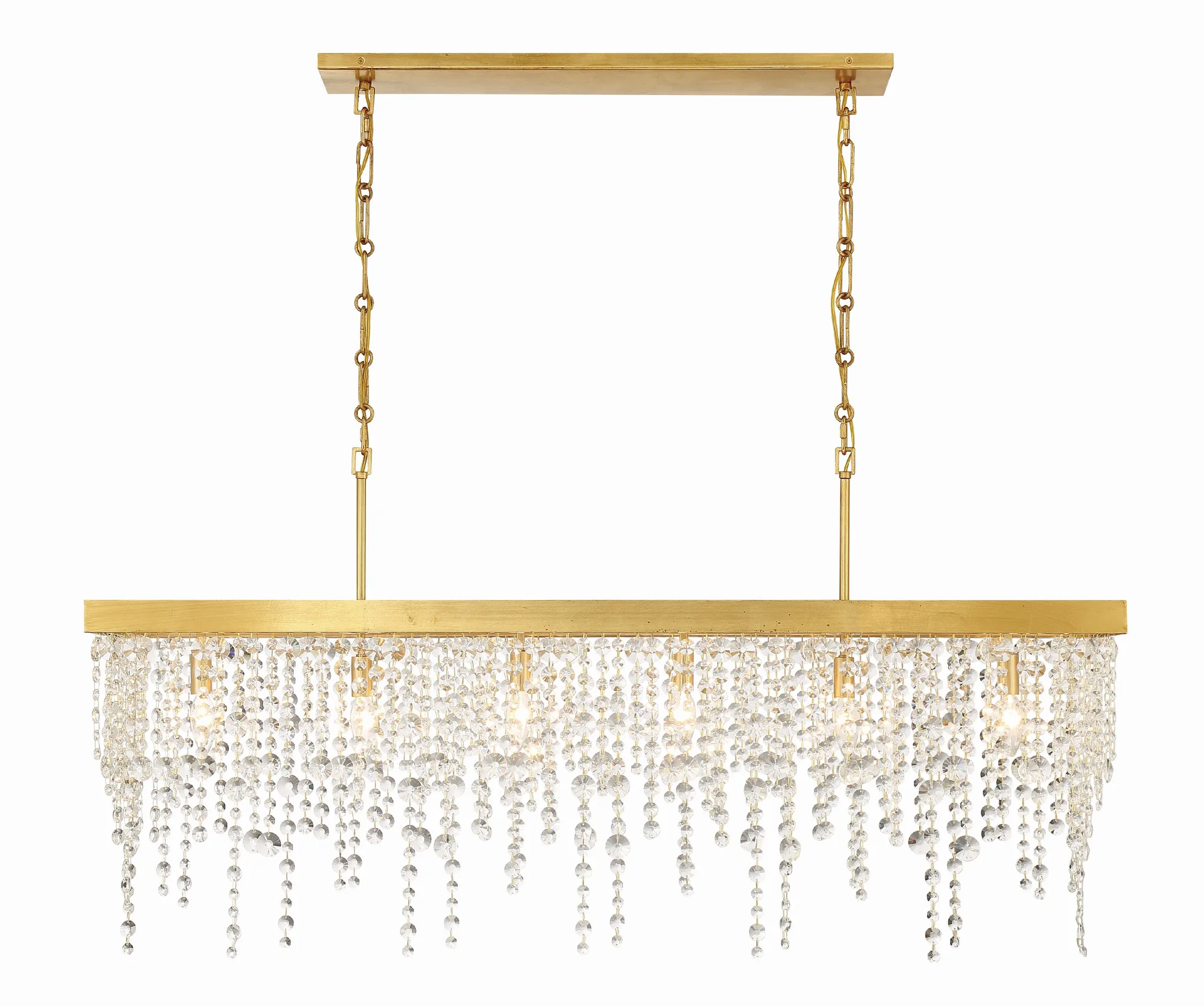 Winham 49" Linear Crystal Chandelier