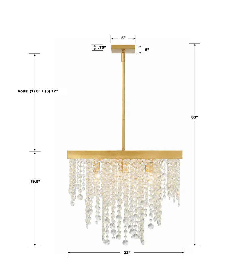 Winham 22" Crystal Chandelier - Image 7
