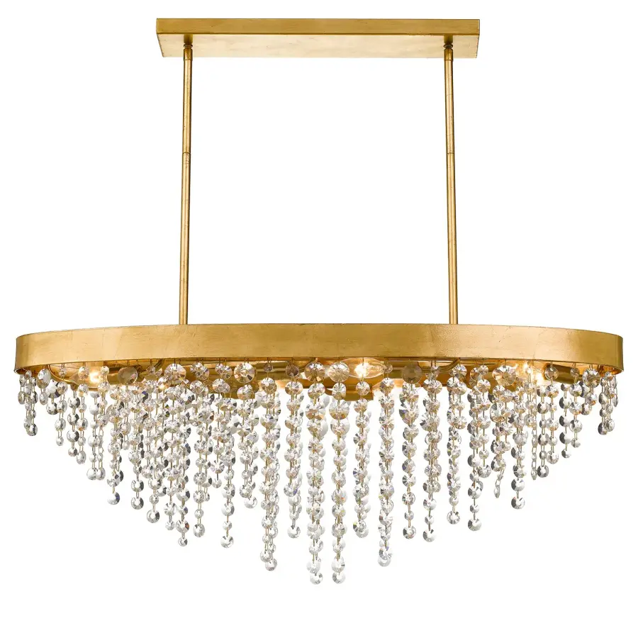 Winham 36" Linear Oval Crystal Chandelier - Image 2