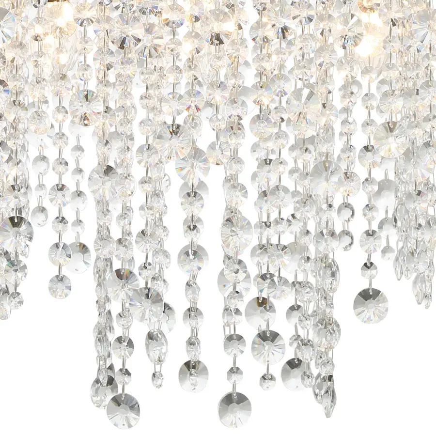 Winham 36" Linear Oval Crystal Chandelier - Image 12