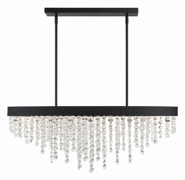 Winham 36" Linear Oval Crystal Chandelier - Image 8