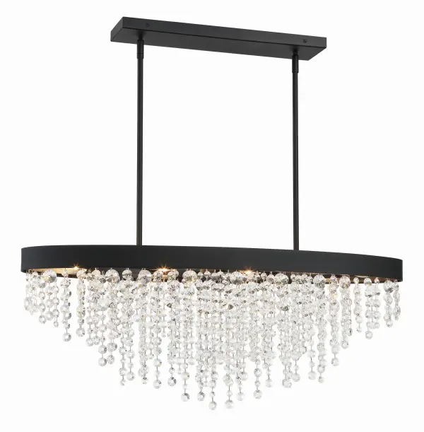 Winham 36" Linear Oval Crystal Chandelier - Image 9