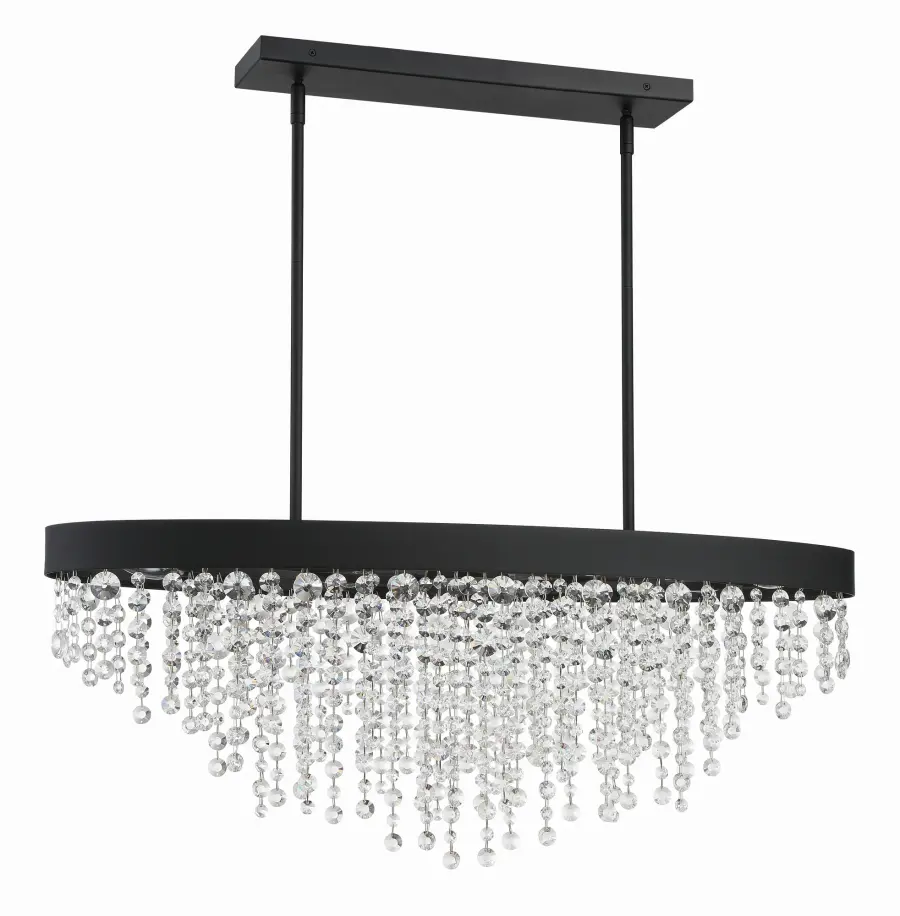 Winham 36" Linear Oval Crystal Chandelier - Image 10