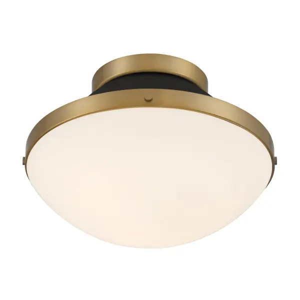 Xander 12.25" Flush Mount in Vibrant Gold with Blush Glass - Image 28
