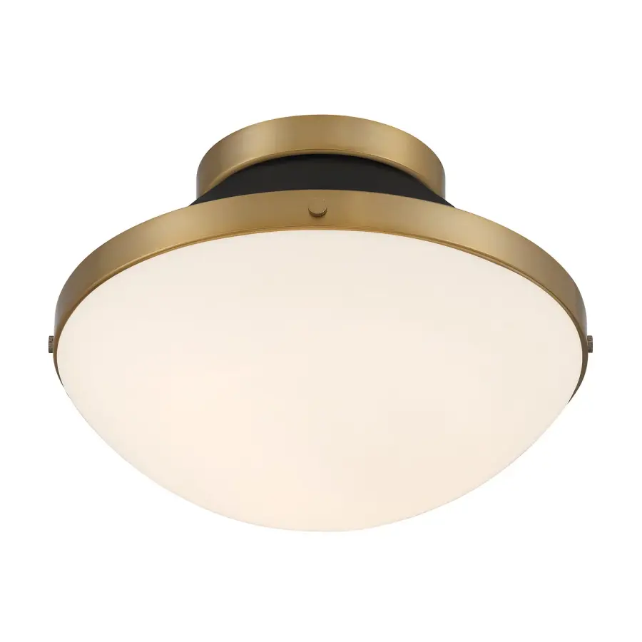 Xander 12.25" Flush Mount in Vibrant Gold with Blush Glass - Image 28