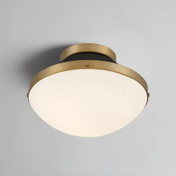 Xander 12.25" Flush Mount in Vibrant Gold with Blush Glass - Image 30