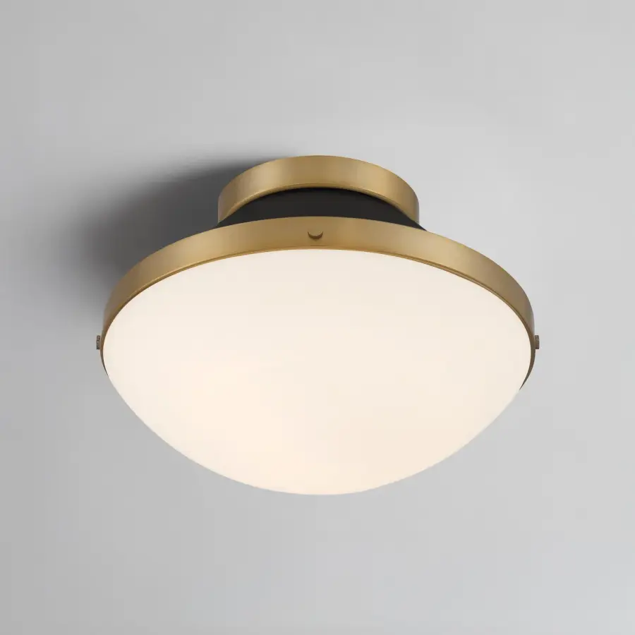 Xander 12.25" Flush Mount in Vibrant Gold with Blush Glass - Image 30