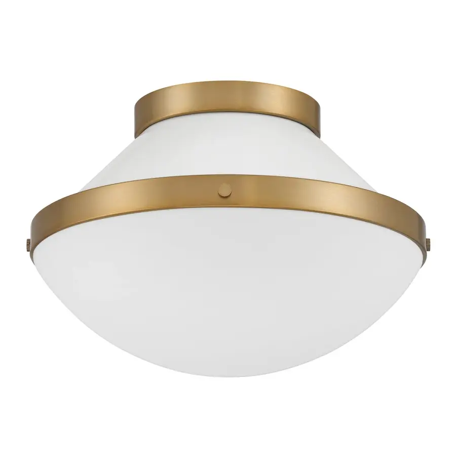 Xander 12.25" Flush Mount in Vibrant Gold with Blush Glass - Image 34