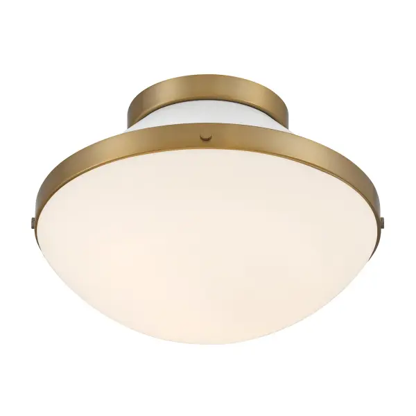 Xander 12.25" Flush Mount in Vibrant Gold with Blush Glass - Image 36