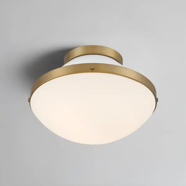 Xander 12.25" Flush Mount in Vibrant Gold with Blush Glass - Image 38