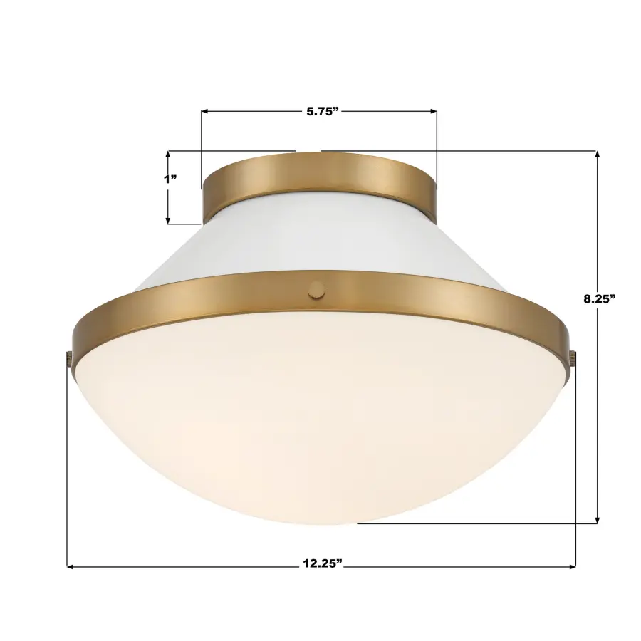 Xander 12.25" Flush Mount in Vibrant Gold with Blush Glass - Image 39