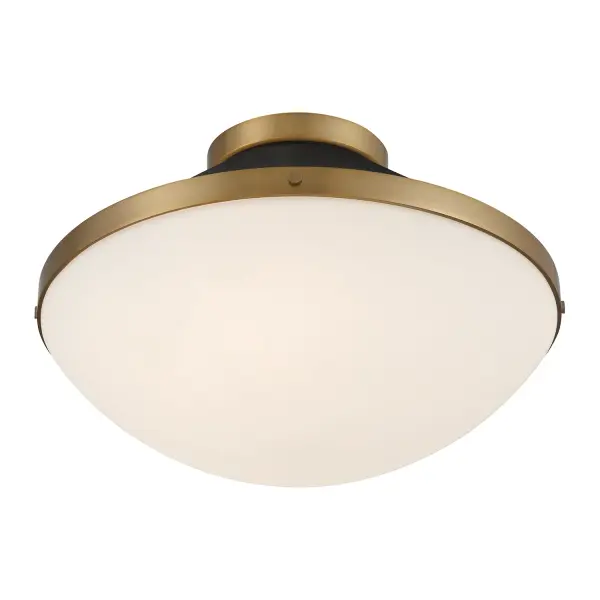 Xander 16.25" Flush Mount in Vibrant Gold with Blush Glass - Image 29