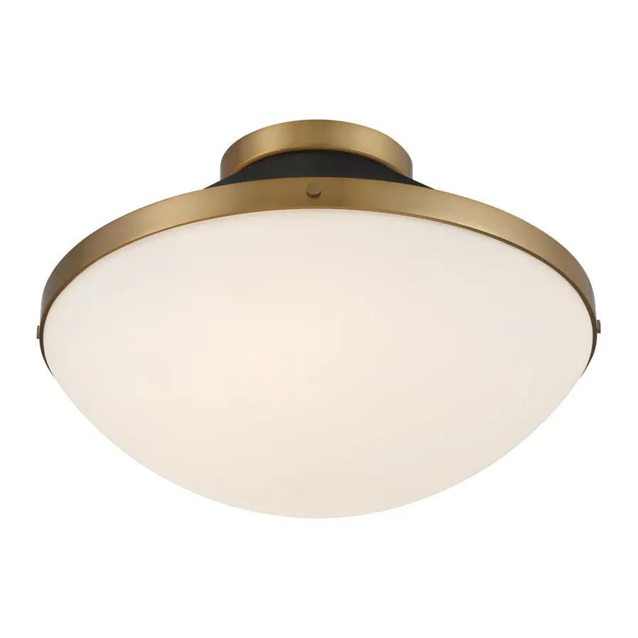 Xander 16.25" Flush Mount in Vibrant Gold with Blush Glass - Image 29