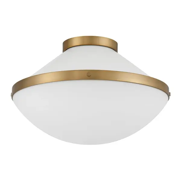 Xander 16.25" Flush Mount in Vibrant Gold with Blush Glass - Image 35