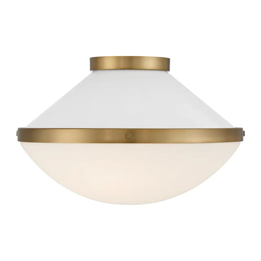 Xander 16.25" Flush Mount in Vibrant Gold with Blush Glass - Image 36