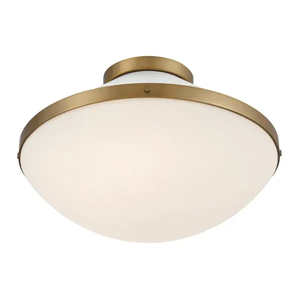 Xander 16.25" Flush Mount in Vibrant Gold with Blush Glass - Image 37